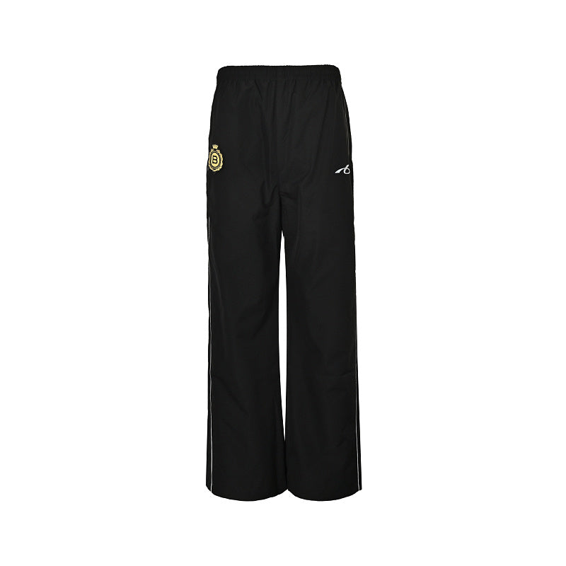 Exclusive Balenciaga Cotton Pants with Glass-Fibre Trim — XS — Front View