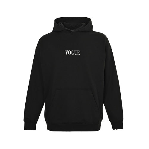 Exclusive Balenciaga Graphic Print Cotton Hoodie — Black — Size S — Side View
