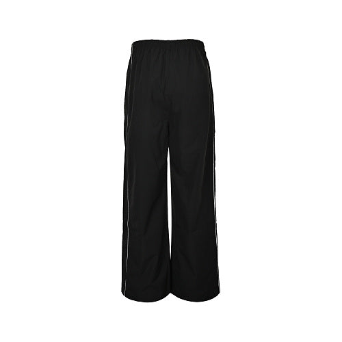 Exclusive Balenciaga Cotton Pants with Glass-Fibre Trim — XS — Back View