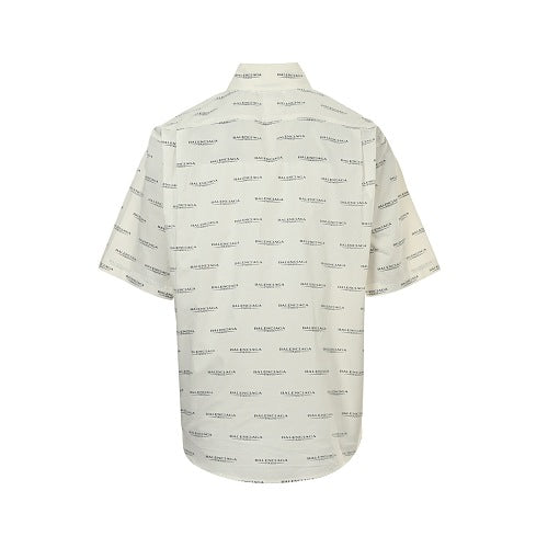 Exclusive Balenciaga Cotton Shirt with Glass Fibre Trim — 46 — Back View