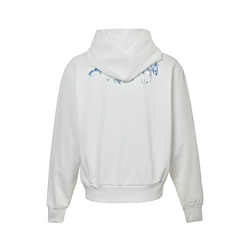 Exclusive Balenciaga Graphic Print Cotton Hoodie — XS — Back View