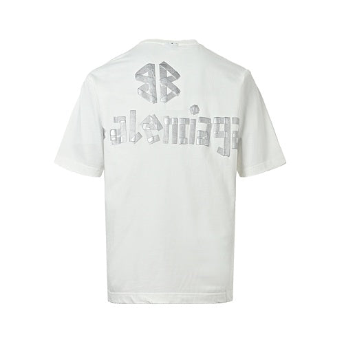 Exclusive Balenciaga 100% Cotton Crewneck T-Shirt - Style 04 — S — Back View