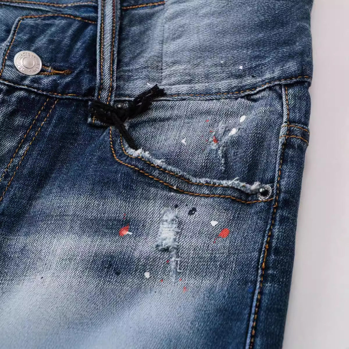 Exclusive dsquared2  Washed Holes Jeans — 28 — Top View