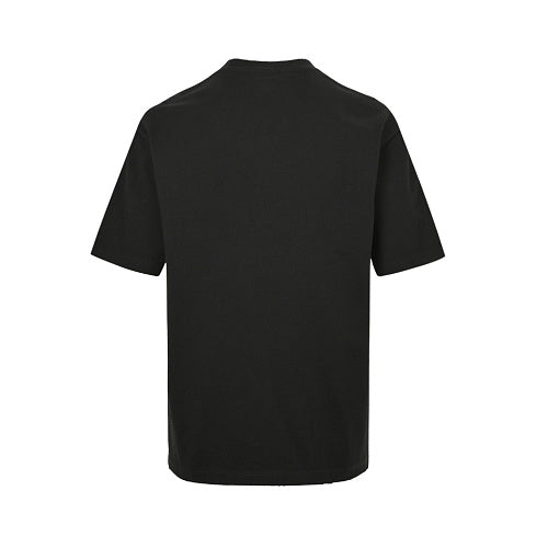 Exclusive Balenciaga Cotton Crewneck T-Shirt in Khaki & Black — Khaki — Size S — Back View