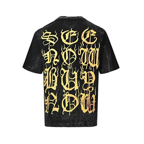 Exclusive Balenciaga Cotton T-Shirt with Glass Fibre Trim — S — Back View