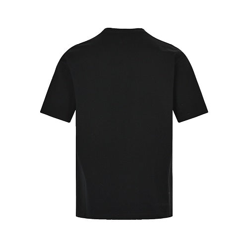 Exclusive Balenciaga 100% Cotton Crewneck T-Shirt in White & Black — White — Size XS — Back View