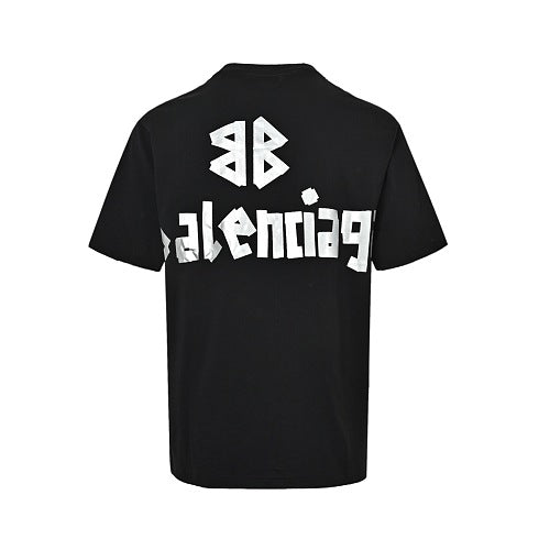 Exclusive Balenciaga Cotton T-Shirt with Glass-Fibre Trim — XS — Back View