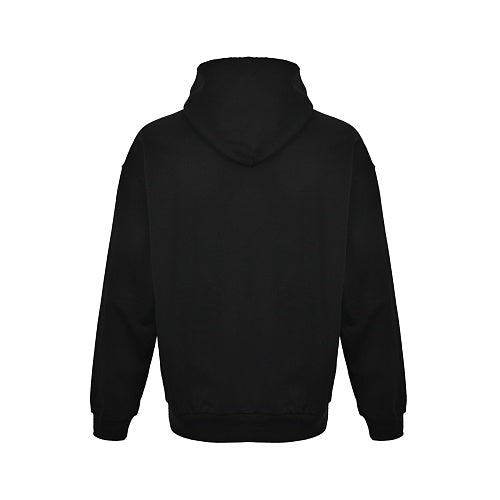 Exclusive Balenciaga Print Couples Hoodie - Cotton Oversized Pullover — XS — Back View