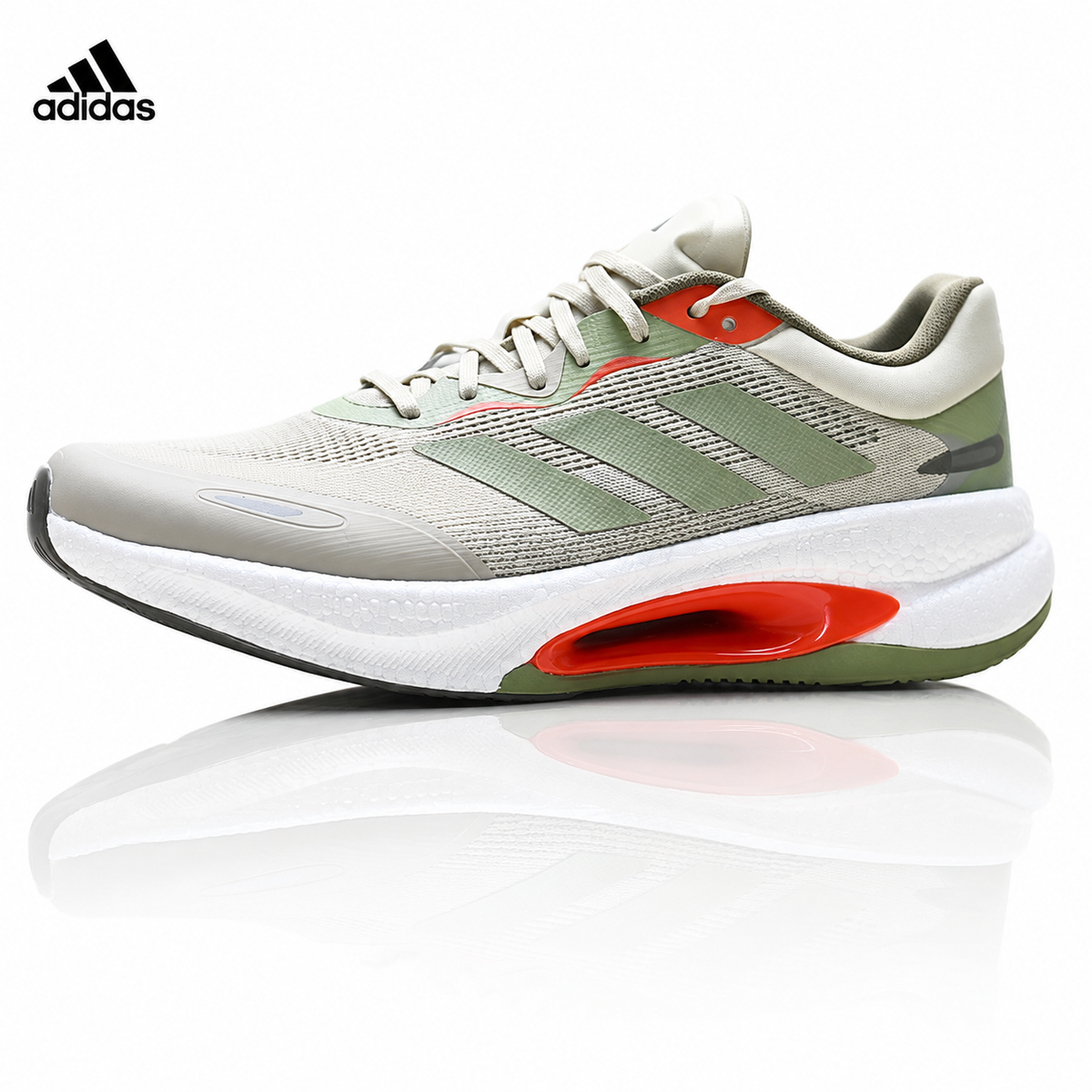 Exclusive Adidas K81801750 Men's Running Shoes #2 — White/Grey — Size EU 39 / US M6.5 / W8 / 24.5CM — Front View