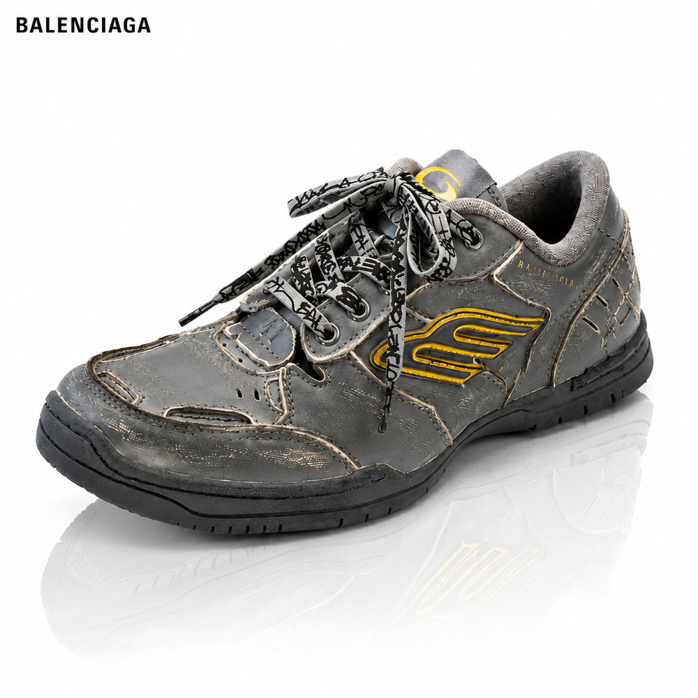 Exclusive Balenciaga Distressed Vintage Shoe — Style 1 — Size 36 — Front View
