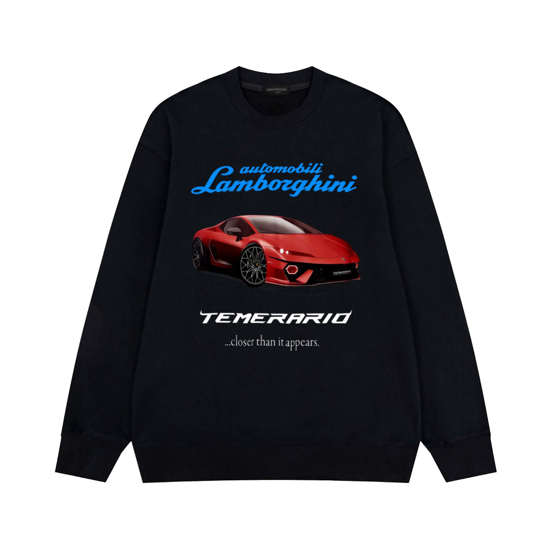 Exclusive Balenciaga Crew Neck Letter Sweatshirt — Coffee — Size XS — Front View