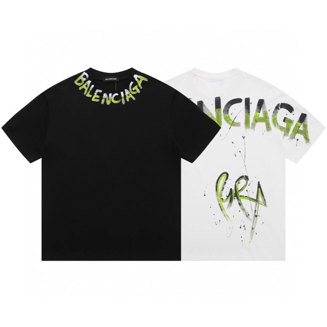 Exclusive Balenciaga Man Fashion T-shirt — Black — Size S — Front View