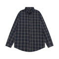 Exclusive 2025SS Plaid Long-Sleeve Shirt — S — Front View