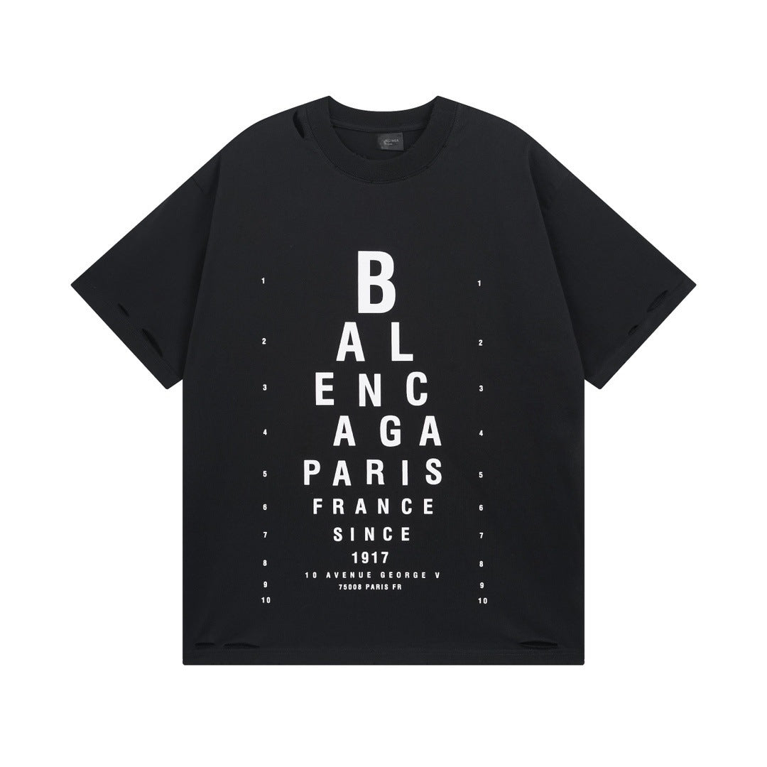 Exclusive Balenciaga new Fashion T-shirt — Black — Size XS — Front View