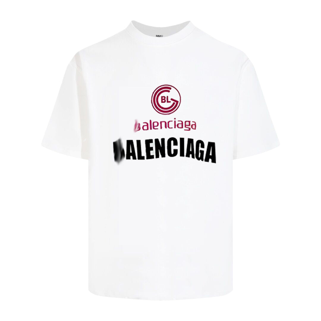Exclusive Balenciaga Cotton Printed T-shirt — Black — Size S — Front View