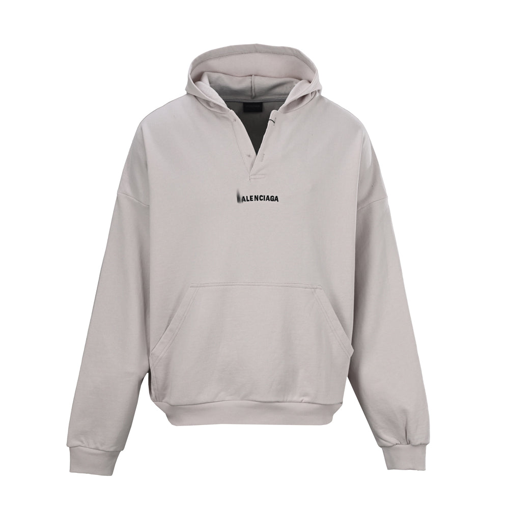 Exclusive Balenciaga  LOGO Couples Hoodie — Apricot — Size S — Front View