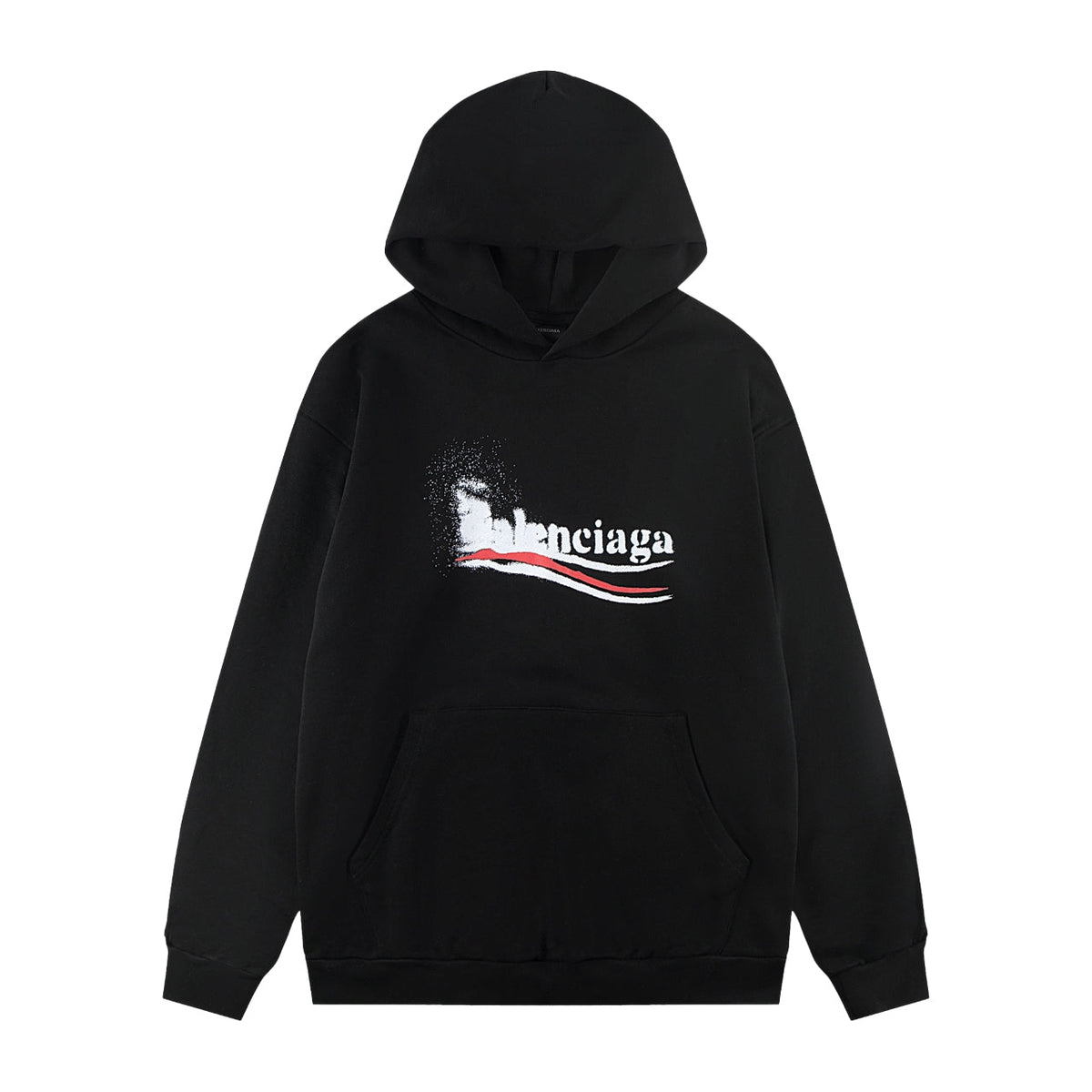 Exclusive Balenciaga Loose Fit Print Hoodie — XS — Front View