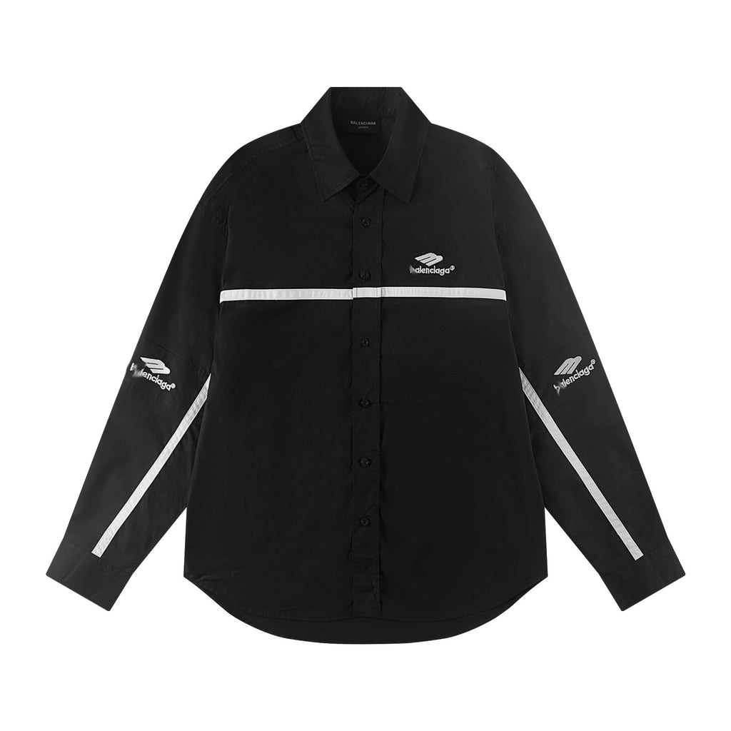 Exclusive 2025SS Classic Long-Sleeve Shirt — Black — Size S — Front View