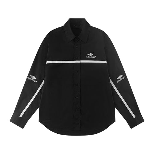 Exclusive 2025SS Classic Long-Sleeve Shirt — Black — Size S — Front View