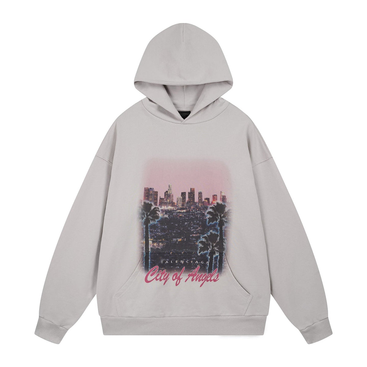 Exclusive Balenciaga  Print Loose Fit Hoodie — XS — Front View