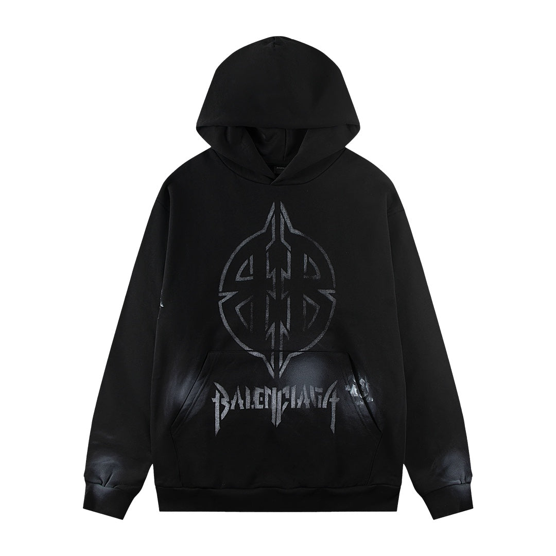 Exclusive Balenciaga  Distressed Couples Hoodie — XS — Front View
