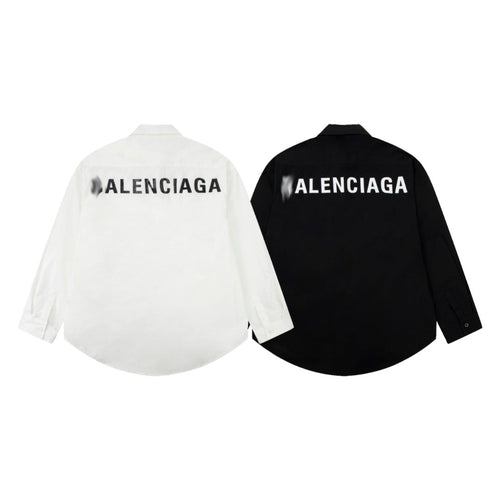 Exclusive 2025SS New Lettering LOGO Shirt — Black — Size XS — Front View
