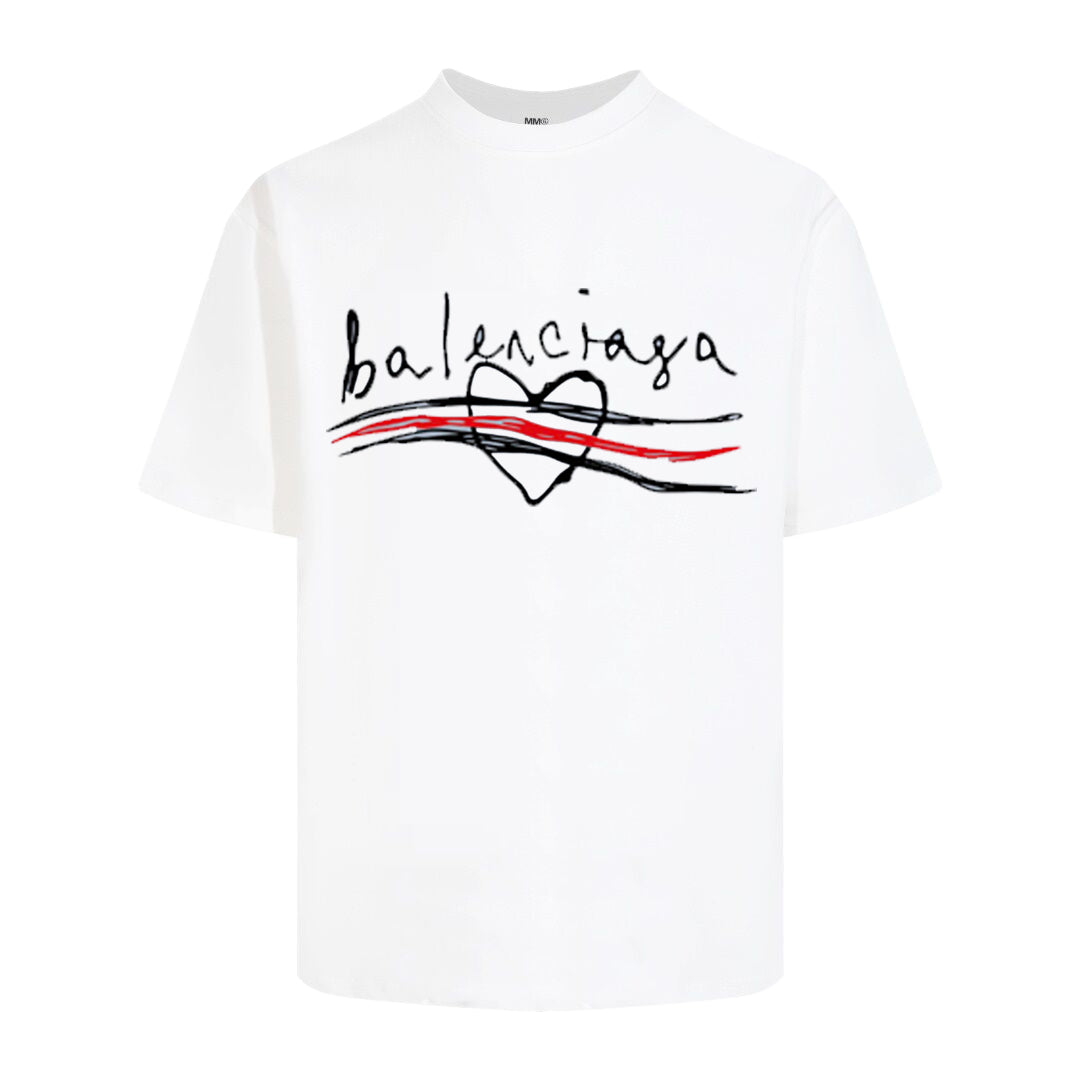 Exclusive Balenciaga Man Classic T-shirt — Blue — Size XS — Front View