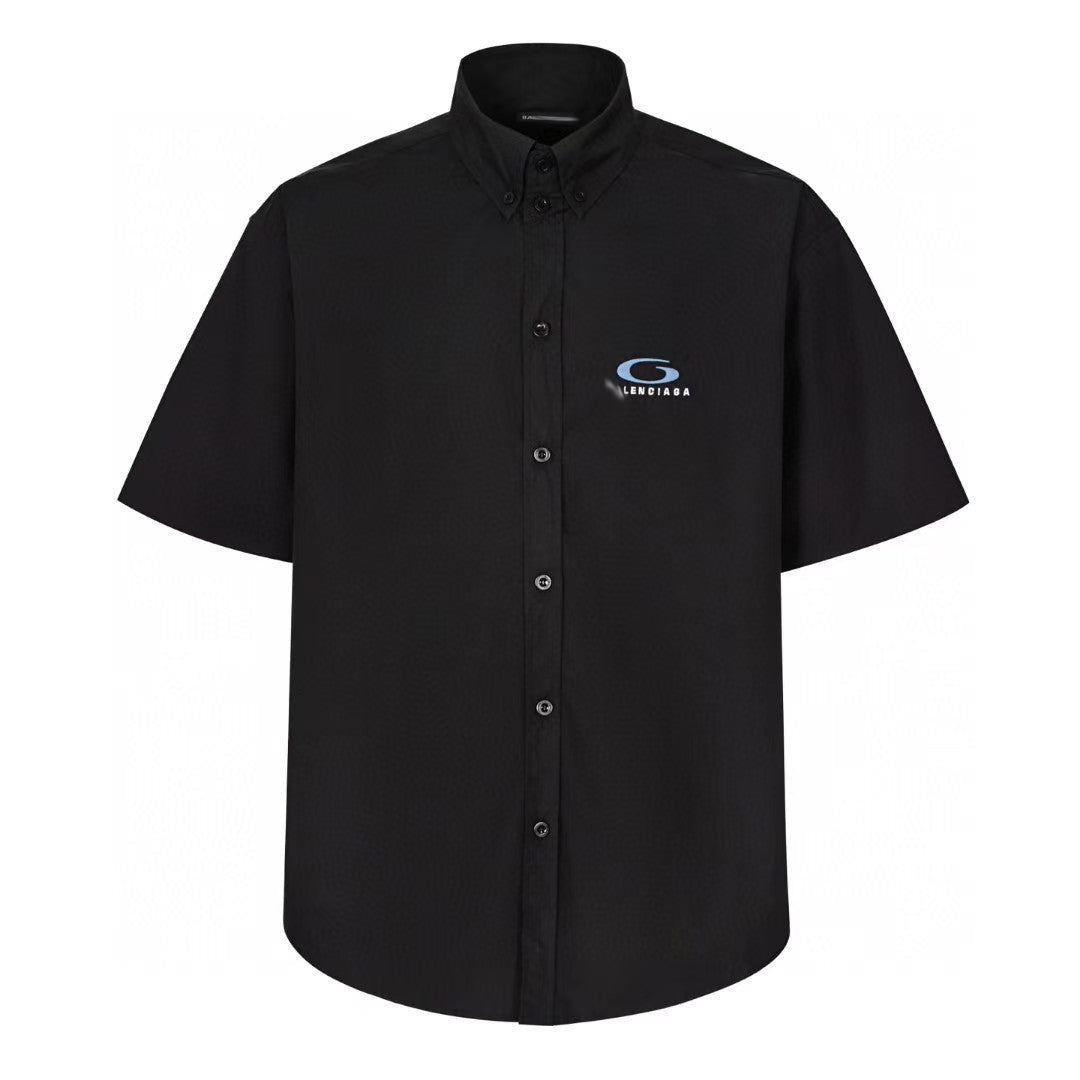 Exclusive 2025SS Plaid Short-Sleeve Shirt — S — Front View