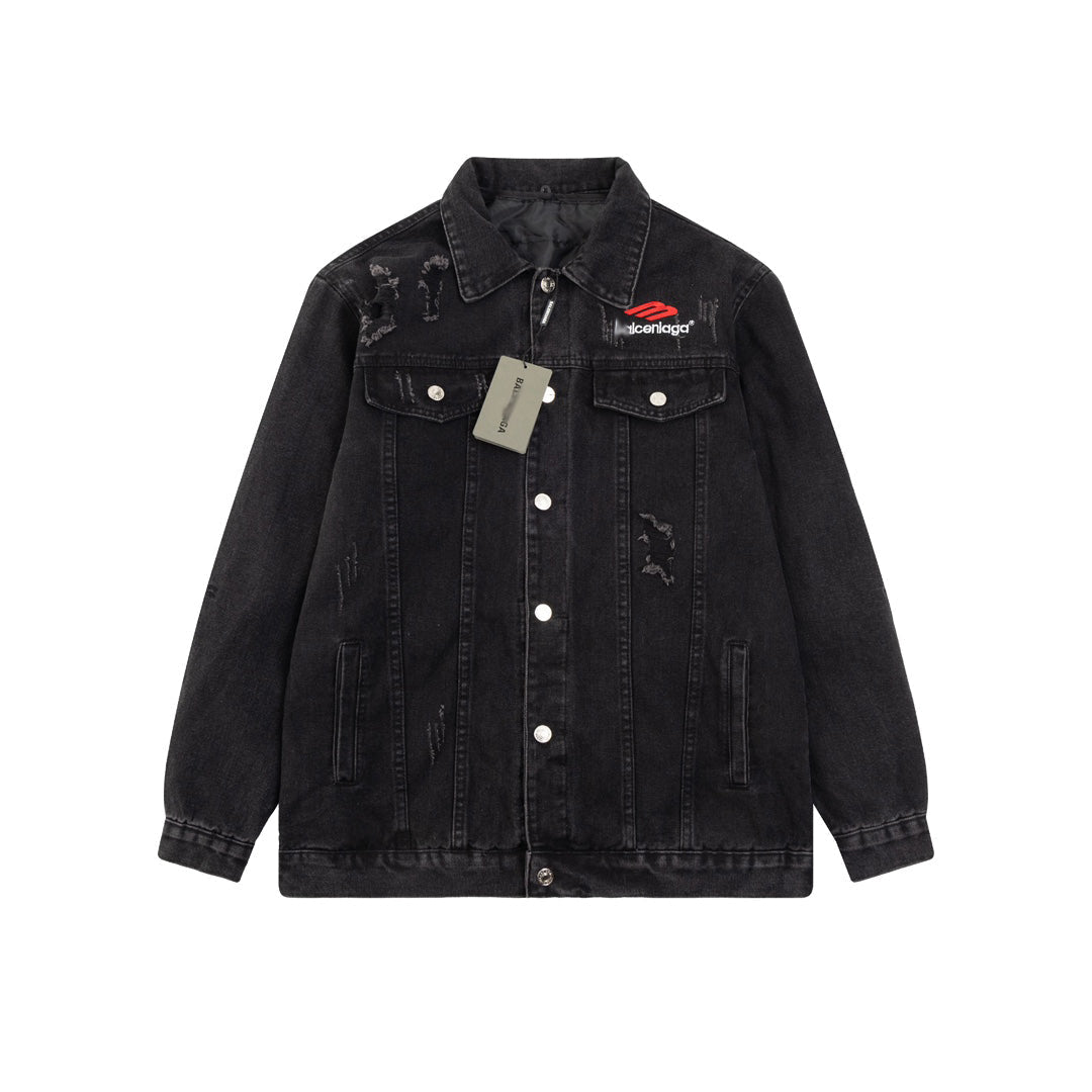 Exclusive Balenciaga Men's Denim Jacket — M — Side View