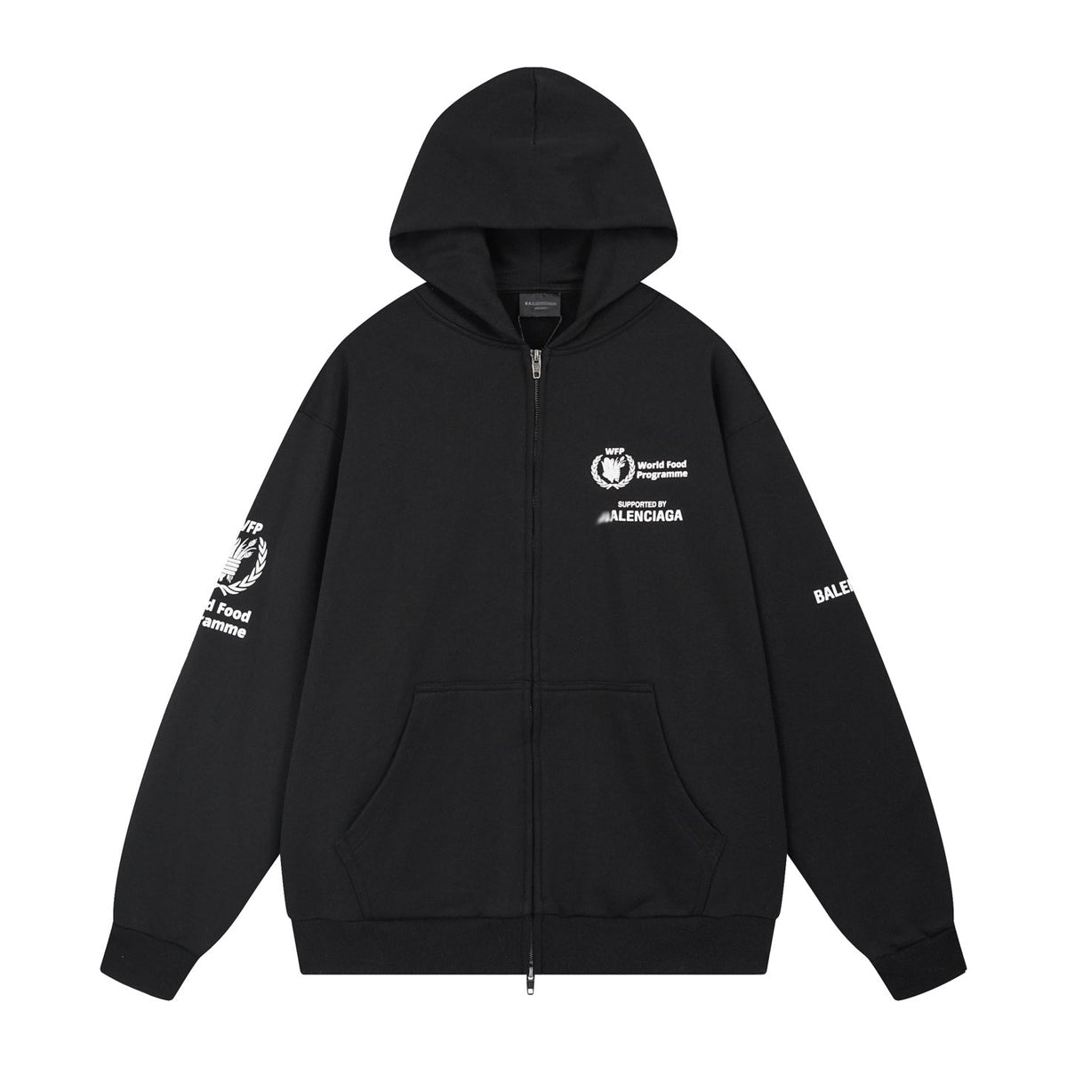 Exclusive Balenciaga Embroidered Hoodie — XS — Front View