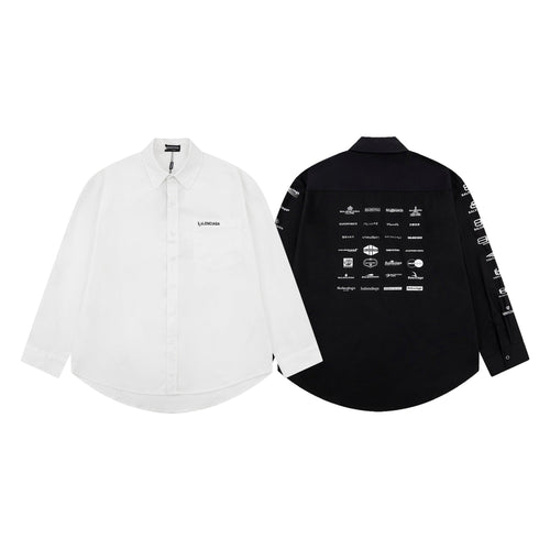 Exclusive 2025SS New Lettering LOGO Shirt — Black — Size XS — Front View