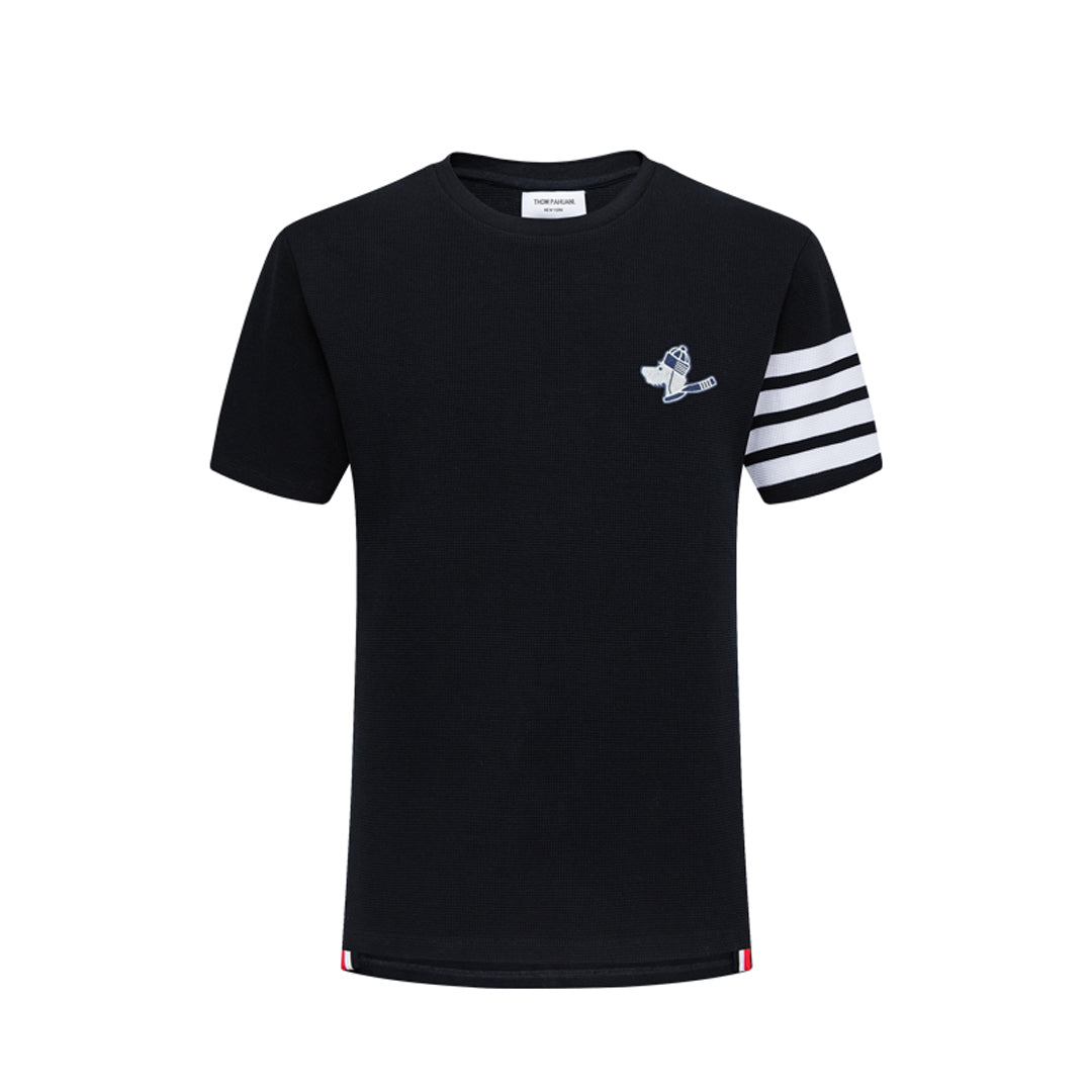 Exclusive Thom Browne puppy embroidery T-shirt — White — Size 0/S — Detail View