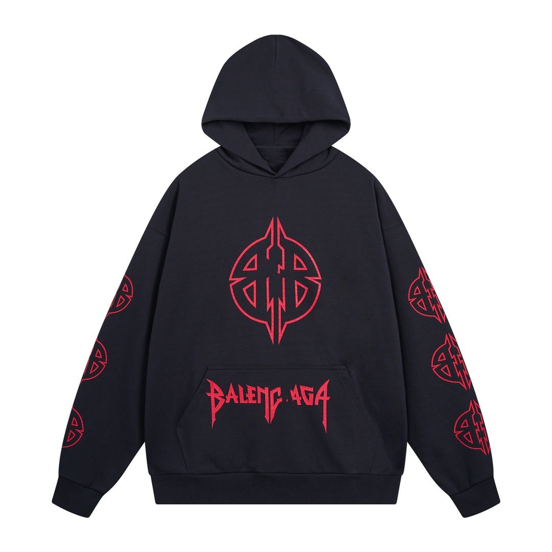 Exclusive Balenciaga BB LOGO Hoodie — XS — Front View