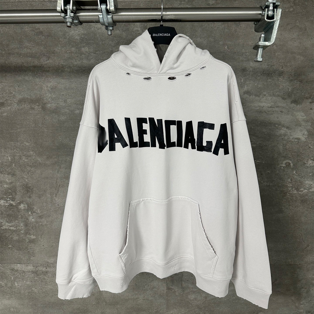 Exclusive Balenciaga  Couples Loose Fit Hoodie — XS — Top View