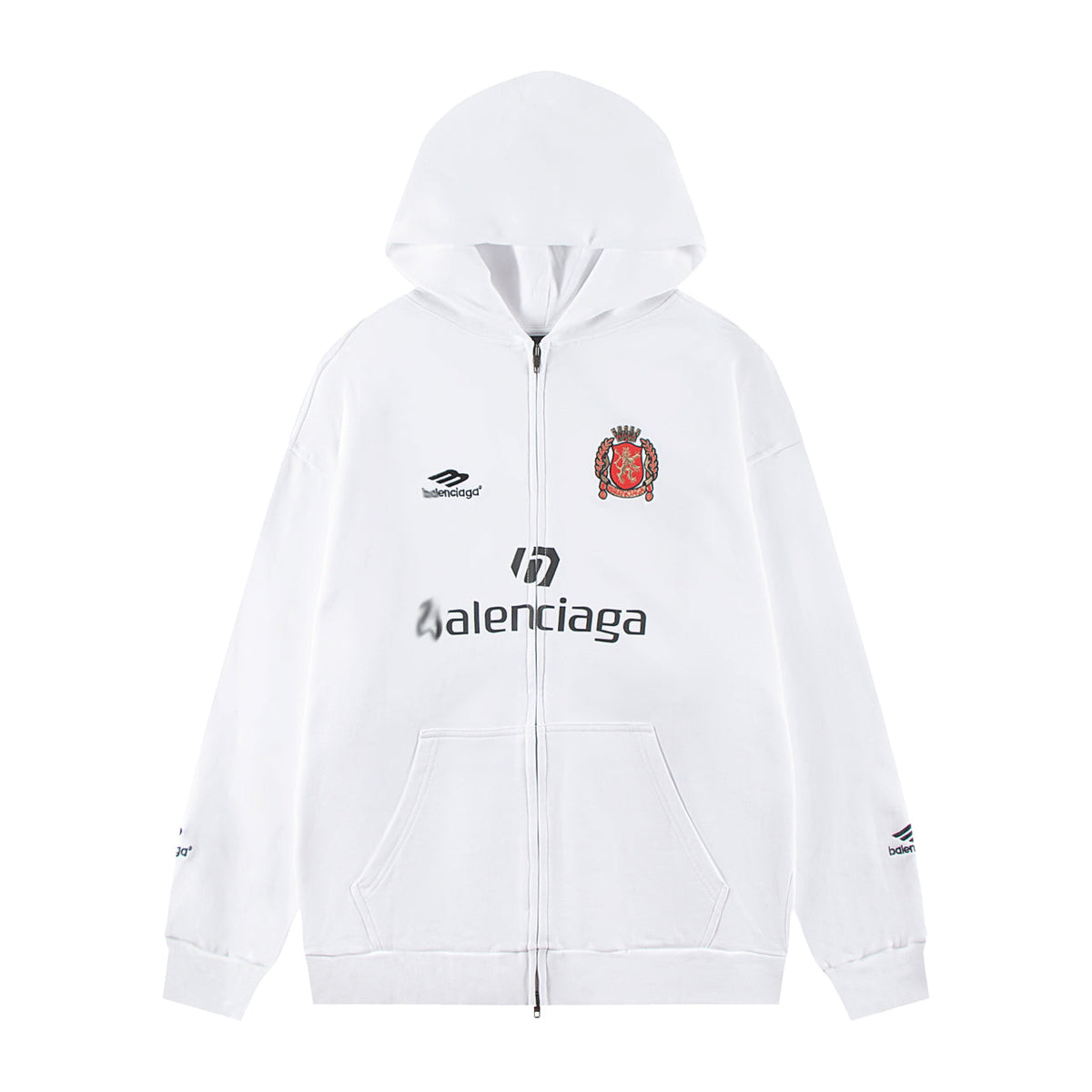 Exclusive Balenciaga Collaboration Hoodie — Black — Size XS — Front View