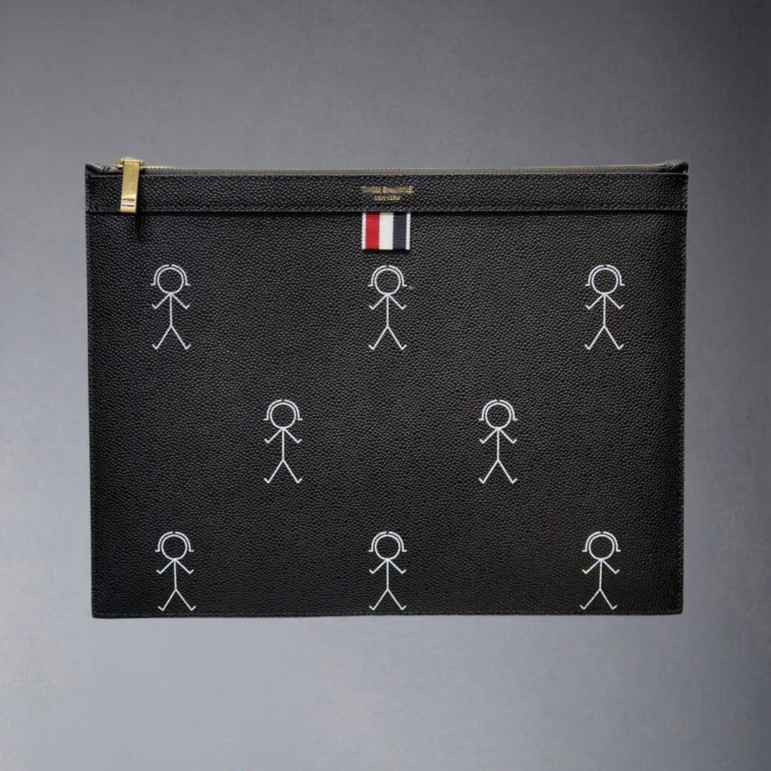 Exclusive 2025 Top-grade cowhide clutch — Large 33CM*25CM — Front View