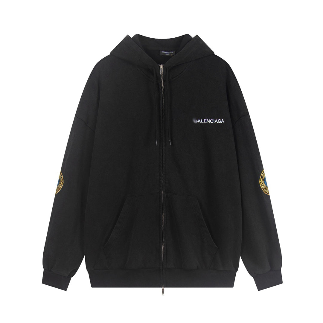 Exclusive Balenciaga  Couples Loose Fit  Hoodie — S — Front View