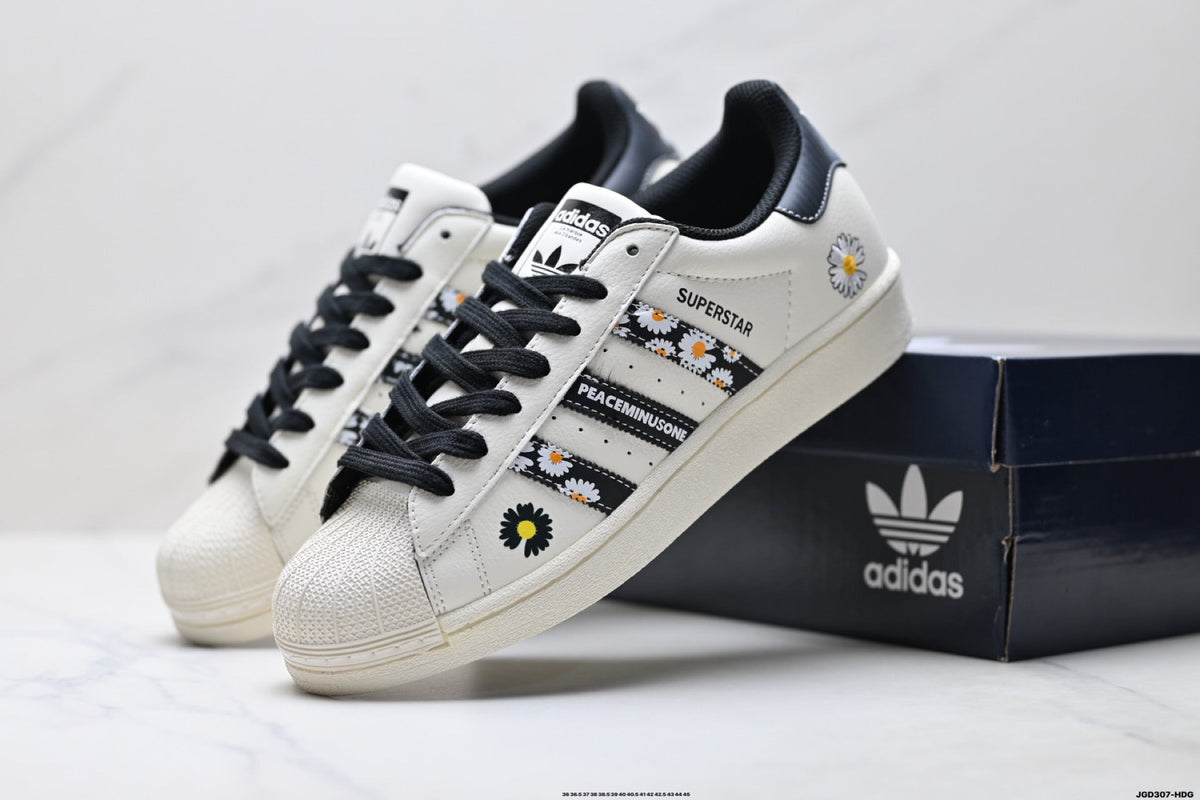 Exclusive Adidas Shell Toe DIY Custom Low-Top Sneakers — EU 36 / US M4 / W5.5 / 23CM — Side View