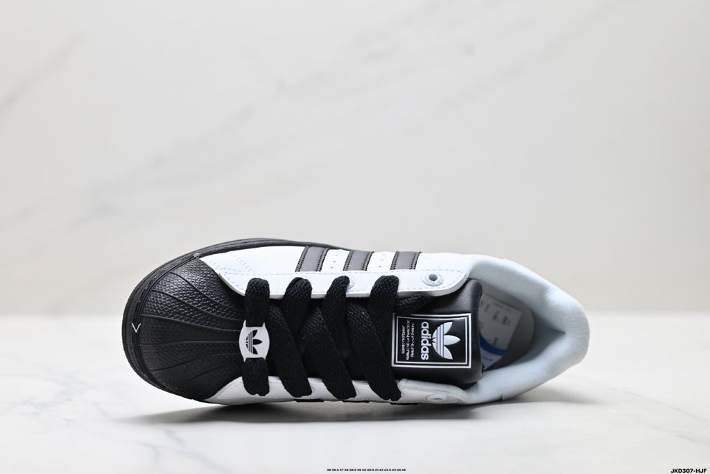 Exclusive Adidas  Classic Black & White Superstar Sneakers — EU 36 / US M4 / W5.5 / 23CM — Alternate View 7