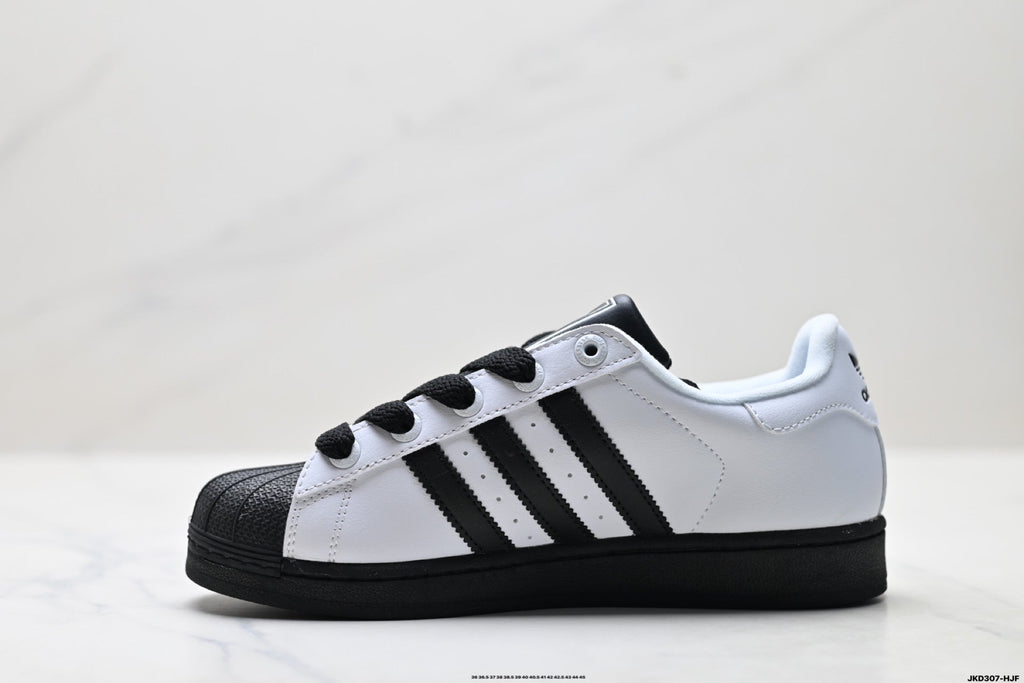 Exclusive Adidas  Classic Black & White Superstar Sneakers — EU 36 / US M4 / W5.5 / 23CM — Alternate View 8
