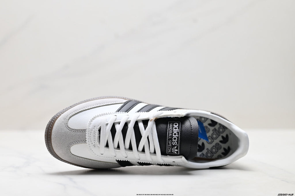 Exclusive Adidas Originals Spezial White Black Gum Leather Sneakers — EU 36 / US M4 / W5.5 / 23CM — Alternate View 7