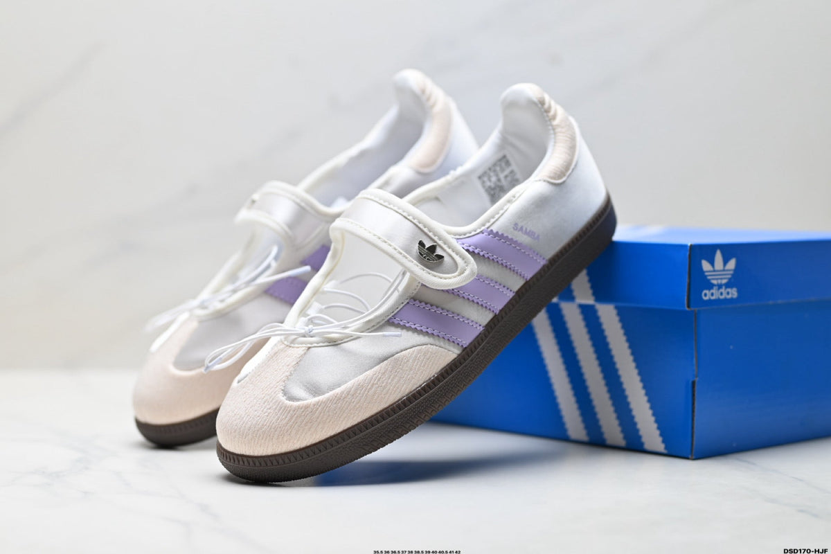 Exclusive Adidas Originals Samba Mary Jane Sneakers for Women — Pink White Gum — Size EU 35.5 / US M3.5 / W5 / 22.5CM — Side View