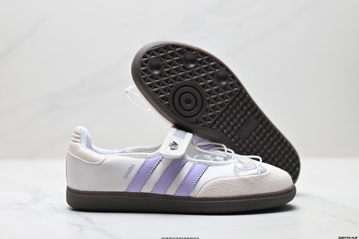 Exclusive Adidas Originals Samba Mary Jane Sneakers for Women — Pink White Gum — Size EU 35.5 / US M3.5 / W5 / 22.5CM — Detail View