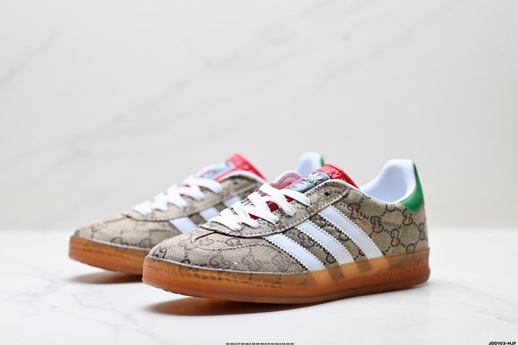 Exclusive Adidas Originals Samba GG Monogram Brown Sneakers — EU 36 / US M4 / W5.5 / 23CM — Top View