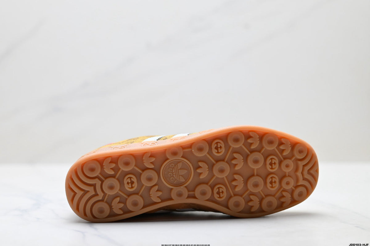 Exclusive Adidas Originals Samba GG Monogram Gold Brown Sneakers — EU 36 / US M4 / W5.5 / 23CM — Alternate View 10
