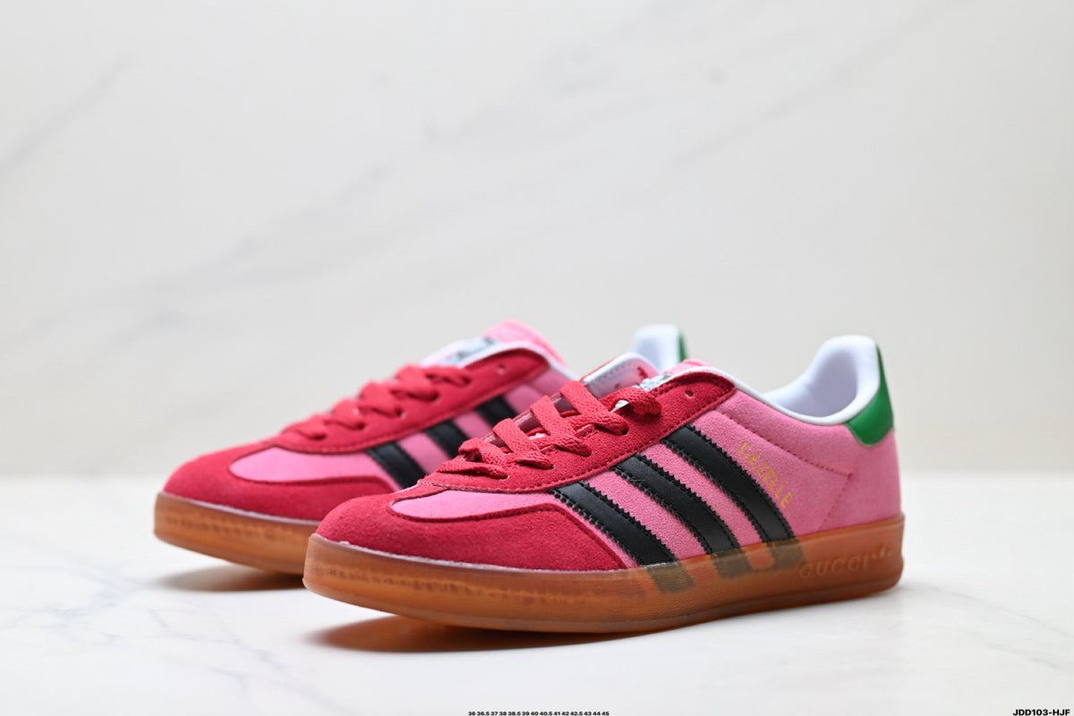 Exclusive Adidas Originals Gazelle Pink Black Gum Sneakers — EU 36 / US M4 / W5.5 / 23CM — Top View