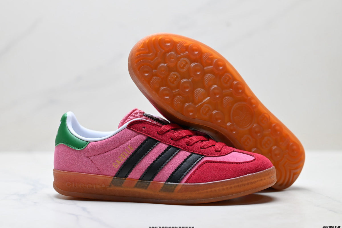 Exclusive Adidas Originals Gazelle Pink Black Gum Sneakers — EU 36 / US M4 / W5.5 / 23CM — Back View