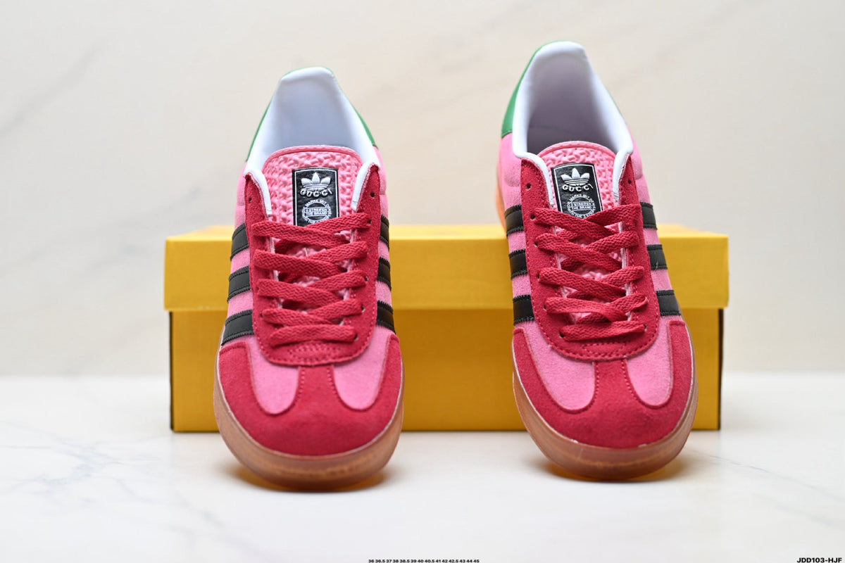 Exclusive Adidas Originals Gazelle Pink Black Gum Sneakers — EU 36 / US M4 / W5.5 / 23CM — Detail View