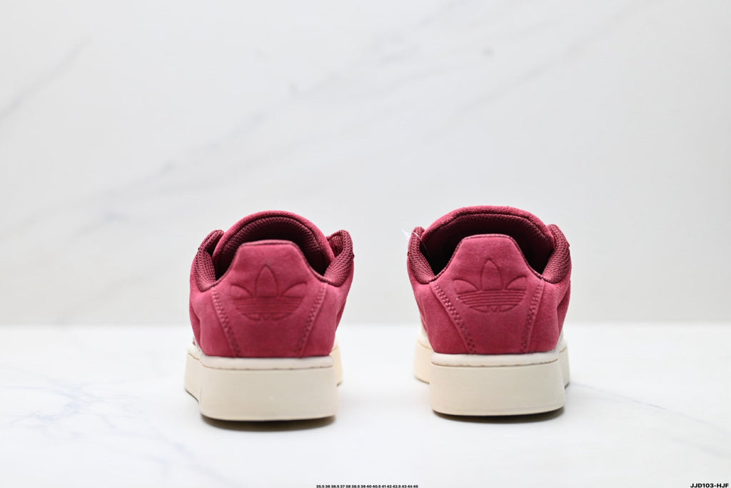 Exclusive Adidas Originals Superstar Platform Burgundy Suede Sneakers — EU 36 / US M4 / W5.5 / 23CM — Alternate View 9