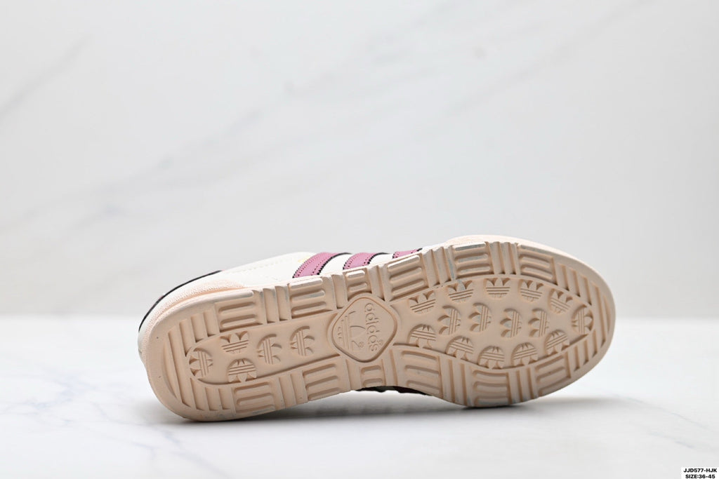 Exclusive Adidas Jeans Off White Burgundy Sneakers – Classic Retro Lifestyle Shoes — EU 36 / US M4 / W5.5 / 23CM — Alternate View 10